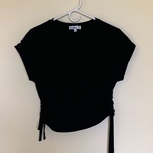 Sam Edelman Side-Cinch Black T-shirt, Medium